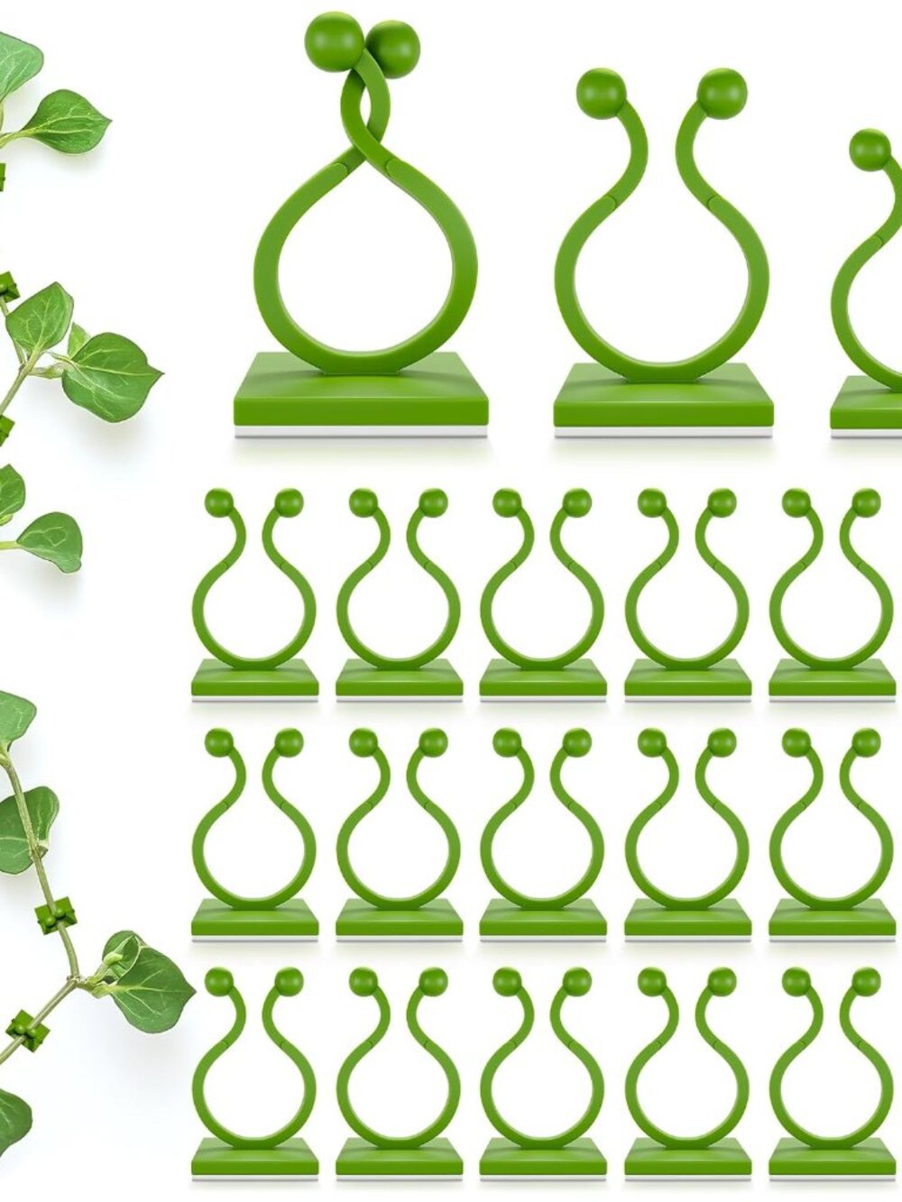 Plant Clips for Climbing Plants, 110 Pcs, Self-Adhesive for Vines on Walls